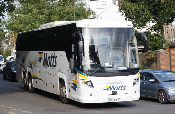 Motts Travel Scania K410EB Higer Touring UK20MTT